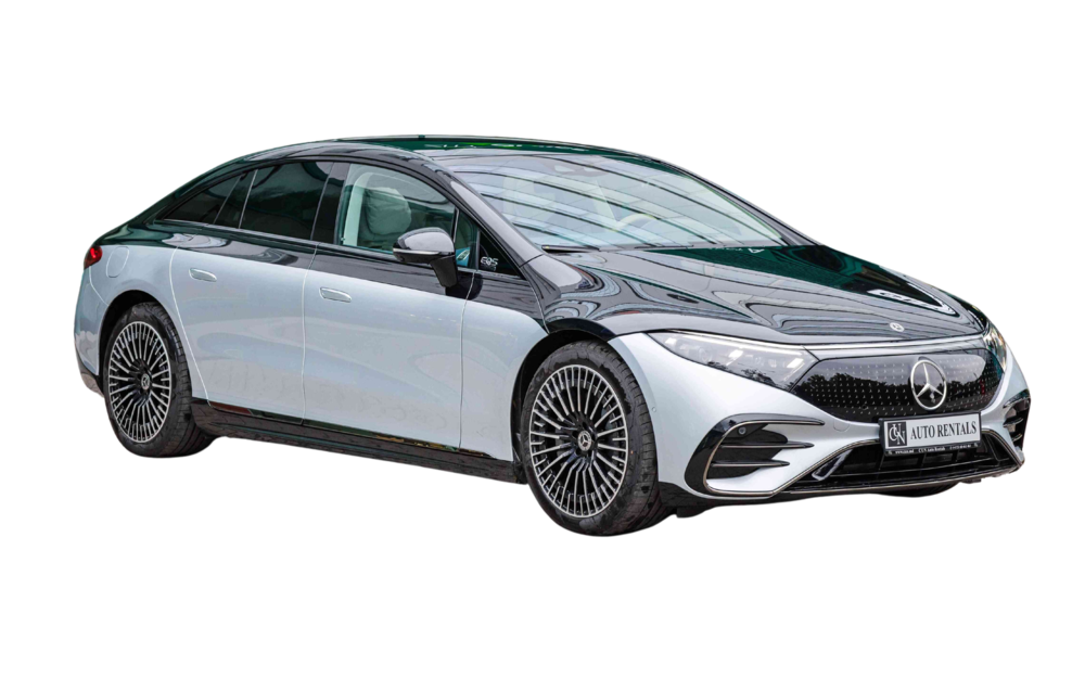 Mercedes-Benz EQS 580 4MATIC high-tech silver and obsidian black